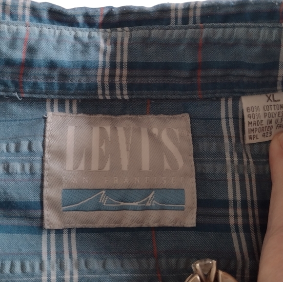 Levi's men's short sleeve searsucker button up shirt. Size XL , xtra lar… - Picture 4 of 7